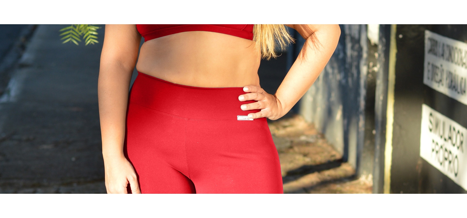 Calça Bailarina básica plus size-Vermelho