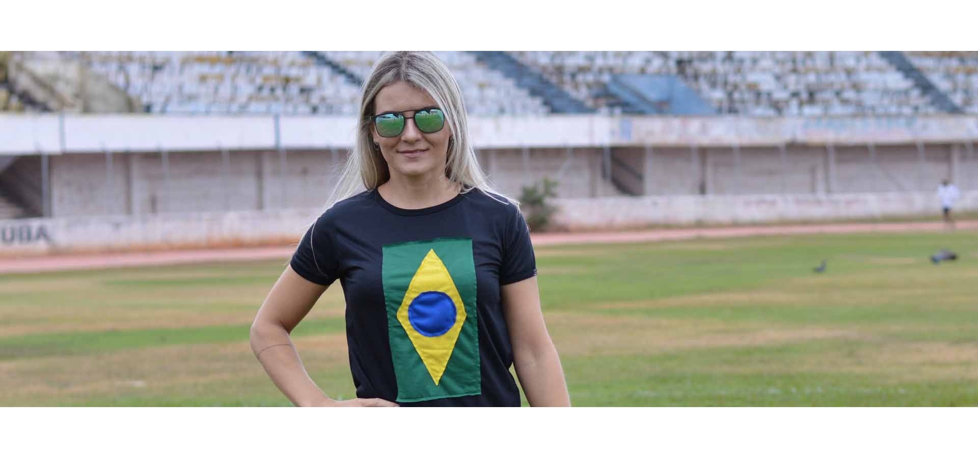 T-Shirt Brasil manga curta-Preto