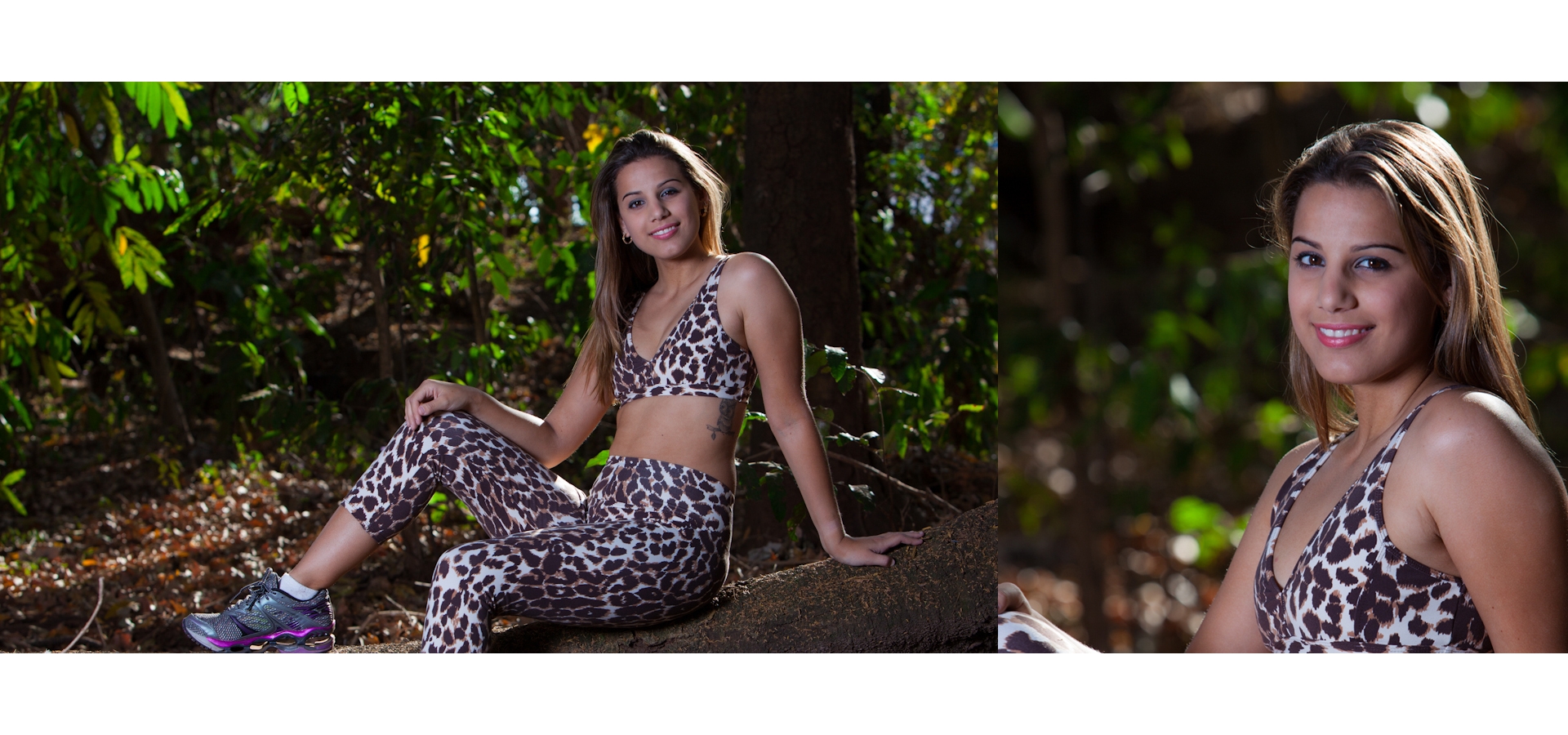 Top estampa animal print com tirinhas-Marrom