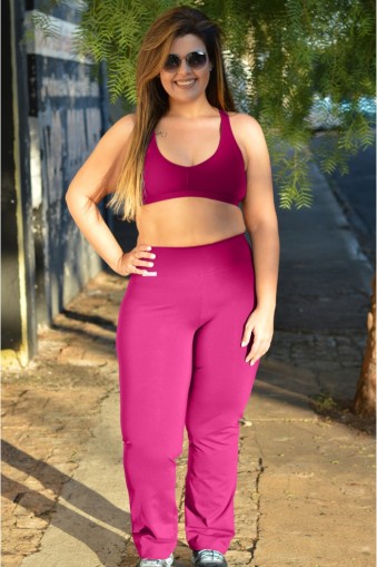 Calça Bailarina básica plus size-Pink