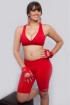 Bermuda fitness lisa básica-Vermelho