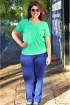 Calça Bailarina básica plus size-Marinho