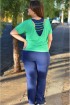 Calça Bailarina básica plus size-Marinho