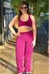 Calça Bailarina básica plus size-Pink