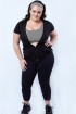 Legging academia básica plus size-Preto