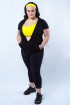 Legging fitness básica plus size-Preto