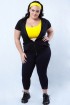 Legging fitness básica plus size-Preto