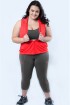 Legging fitness com zíper plus size-Cinza