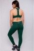 Legging longa academia com zíper-Verde