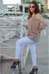 Legging longa jacquard-Branco