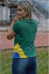 T-Shirt Brasil com bandeira lateral-Verde