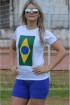 T-Shirt Brasil manga curta-Branco