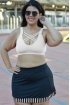 Top academia plus size tirinhas-Branco