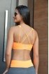 Top fitness alças cruzadas-Laranja Flúor