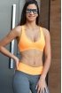 Top fitness alças cruzadas-Laranja Flúor