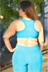 Top nadador poliamida plus size-Azul