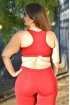 Top nadador poliamida plus size-Vermelho